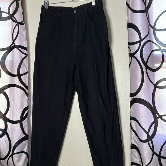 Talbots petites black flat front tapered pants size 12 petite - Picture 8 of 8